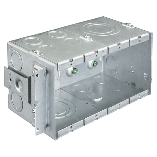 Hubbell Wiring Device - Hubbell HBL987 Wall Boxes, Data Box, Gangable, 4- Gang, 4" Depth, 2" KOs