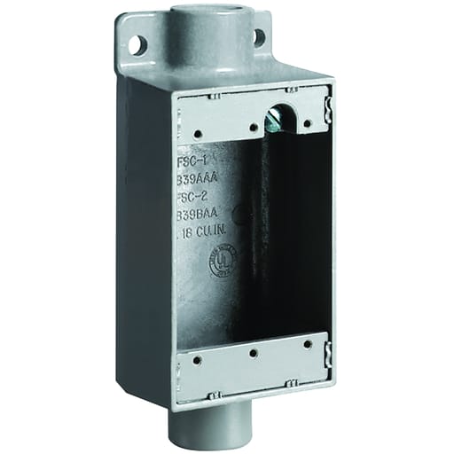 Killark - Killark FSC-2M 3/4"Iron, Shallow Feed Thru Device Box