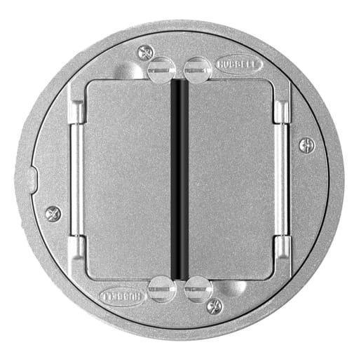 Hubbell Wiring Device - Hubbell S1TFCAL Cast Aluminum Concrete Floor Fire Rated Poke-Through Universal Tile Flange and Cover