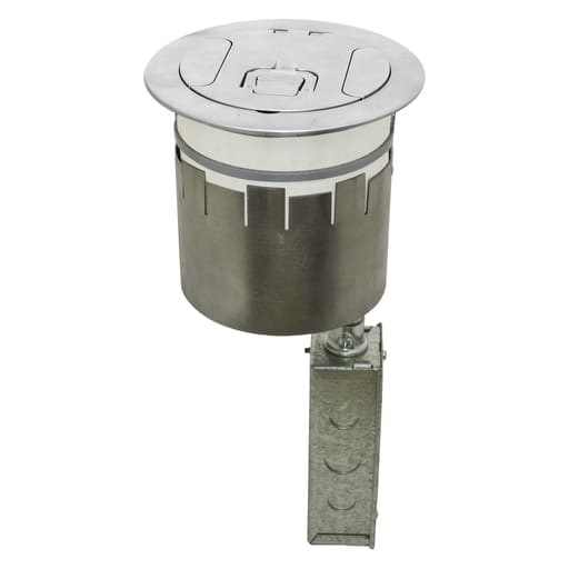 Hubbell Wiring Device - Hubbell S1R6PTWZALU S1R FRPT 6, 2X 20A, 2 STYLE LINE ALUM