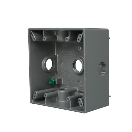 Raco Manufacturing - Raco 5338-0 Two Gang Weatherproof Box, (7) 1/2" Outlets