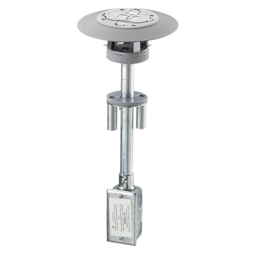 Hubbell Wiring Device - Hubbell PT2X2GY 3 Inch Gray 1-Piece Fire Rated Poke-Through Device Cover
