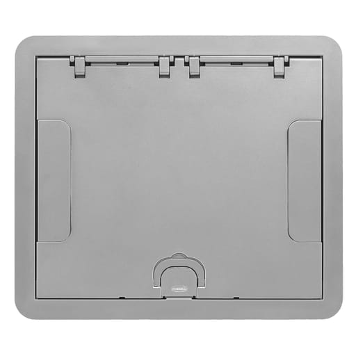 Hubbell Wiring Device - Hubbell 610GCCVRALUCARPET CVR, 6/10G, FLUSH, ALUM POWDER