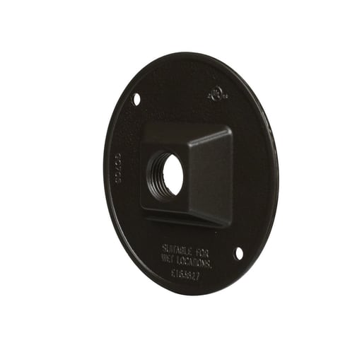 Raco Manufacturing - Bell 5193-2 Round Weatherproof Cluster Cover, One 1/2 in. Threaded Outlets, Bronze