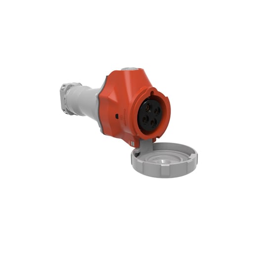 Hubbell Wiring Device - Hubbell HBLS430C7W 30 Amp 480 Volt 3-Pole 4-Wire Red IEC Pin and Sleeve Connector