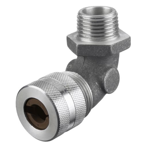 Hubbell Wiring Device - Hubbell NHC1036 3/4 Inch Male Threaded 0.5 to 0.63 Inch Gray Aluminum 90 Degrees Cord Connector
