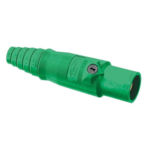 Hubbell Wiring Device - Hubbell HBL400MGN 400 Amp 600 VAC 250 VDC 1-Pole Green Male Plug