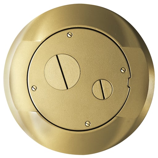 Hubbell Wiring Device - Hubbell S1SPFFBRS SUBPLATE FURN.FEED, SYS1, BRASS