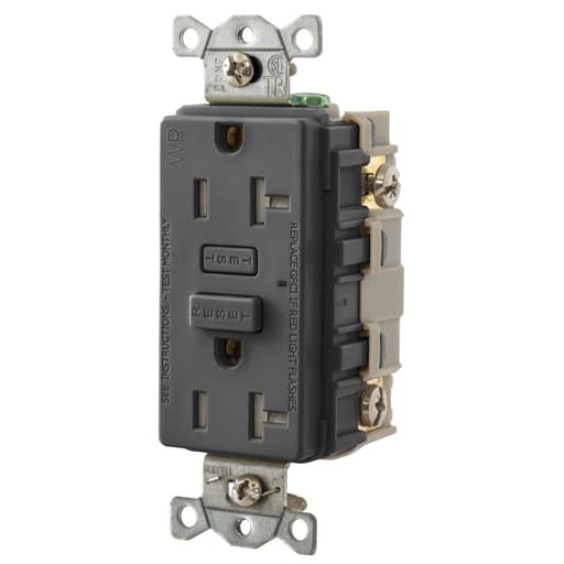 Hubbell Wiring Device - HWDK GFTW20BK 20A HUBBELL PRO GFR T