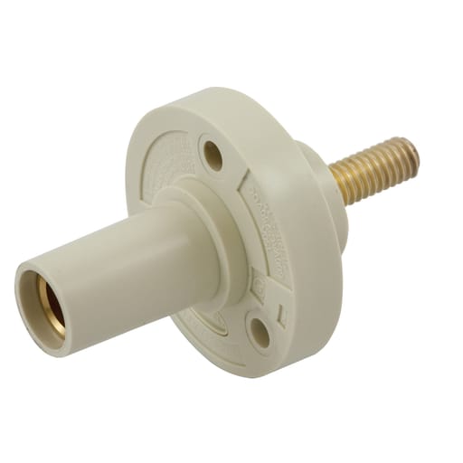 Hubbell Wiring Device - Hubbell HBL15FRSW SINGLE POLE SER 15 RECEP, STUD, 150A, WH