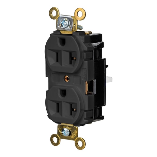 Hubbell Wiring Device - HWDK HBL5362STBK EDGE, DPLX RCPT, I