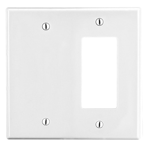 Hubbell Wiring Device - HWDK PJ1326W WALLPLT, M-SIZE, 2-G,