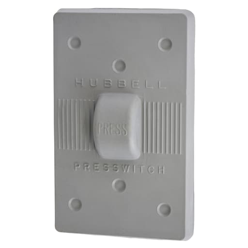 Hubbell Wiring Device - Hubbell HBL1750 Gray Neoprene Weatherproof Plate