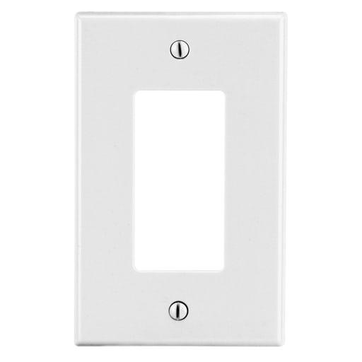 Hubbell Wiring Device - Hubbell P26W 1-Gang Decorator Wallplate, White