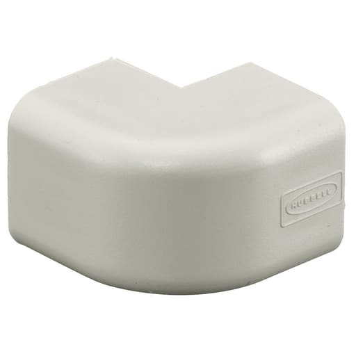 Hubbell Wiring Device - Hubbell PT1EE PT1 PremiseTrak® Non-Metallic Raceway External Elbow (Cover Only), Office White