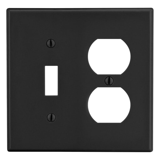 Hubbell Wiring Device - HWDK PJ18BK WALLPLT, M-SIZE, 2-G, 1