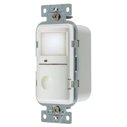 Hubbell Wiring Device - Hubbell WS2000NW OCC/VAC SENSOR, PIR, 120/277V, NIGHTL, WH