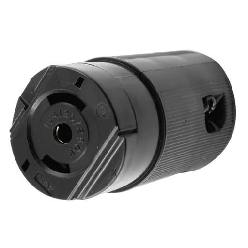 Hubbell Wiring Device - Hubbell HBL7484V 15 Amp 125/250 Volt 3-Pole 3-Wire NEMA ML-3R Black Locking Connector Body