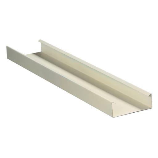 Hubbell Wiring Device - Hubbell HBL4750B10IV 10 Foot Ivory Metal Raceway Single Channel Base