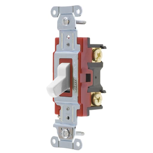 Hubbell Wiring Device - Hubbell 1224W Hubbell-PRO 4-Way Toggle Switch 20A 120/277V, White