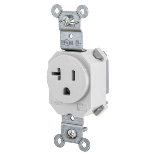 Hubbell Wiring Device - HWDK SNAP5361W SNAP SGL RCPT 5-20R,