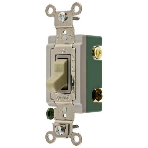 Hubbell Wiring Device - Hubbell HBL3033I3 WAY TOG, IND GRD, 30A 120/277V, IV