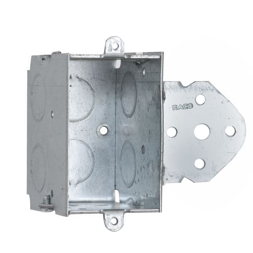 Raco Manufacturing - Raco 502 3" x 2" Switch Box, Gangable, 2-1/2" Deep, Eight 1/2" KO's, B Bracket
