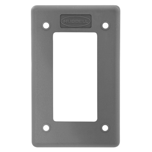 Hubbell Wiring Device - Hubbell HBLP26FS POB COVER PLATE, GFCI, GRAY