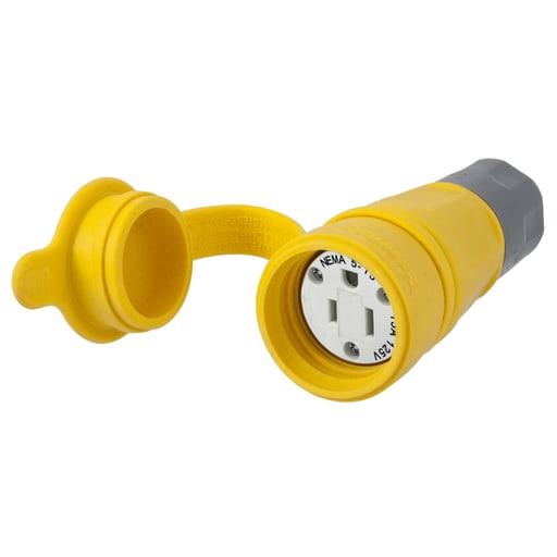 Hubbell Wiring Device - Hubbell HBL15W47A 15 Amp 125 Volt 2-Pole 3-Wire Straight Blade Connector