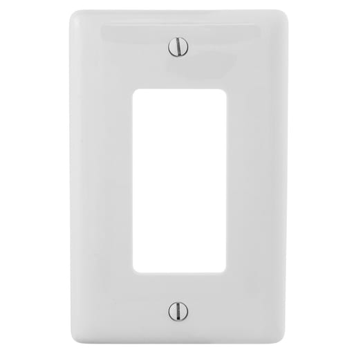 Hubbell Wiring Device - HPW NPJJ26W WALLPLT JUMBO 1G DEC WH
