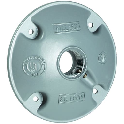 Killark - Killark VJH-2 VJ Series - Aluminum Hub Cover Furnished With Mounting Screws - Hub Size3/4 In