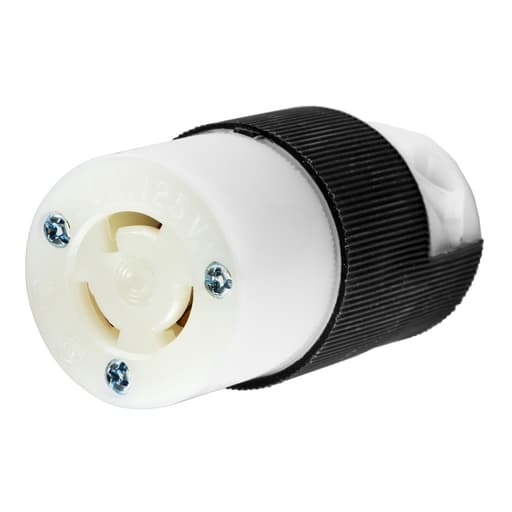 Hubbell Wiring Device - Hubbell HBL4729-C 15A 125V Twist-Lock INSULGRIP Black Nylon Connector Body