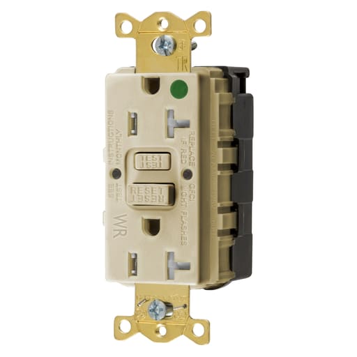 Hubbell Wiring Device - Hubbell GFTWRST83SNAPI20A COMM HG SELF TEST TRWR SNAP GFR IV