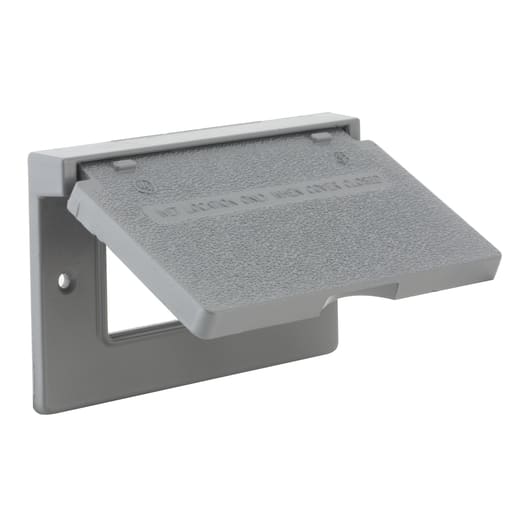 Raco Manufacturing - Bell 5102-0 1-Gang Weatherproof Cover, Horizontal, GFCI, Gray