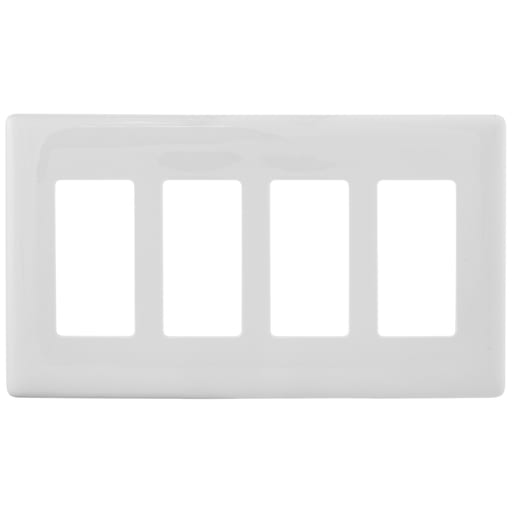 Hubbell Wiring Device - HPW NPS264W WALLPLATE 4G DEC SNAP-O