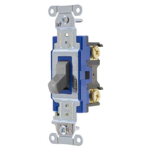 Hubbell Wiring Device - Hubbell 1203GY SWITCH, HUBPRO, 3-WAY, 15A 120/277V, GY