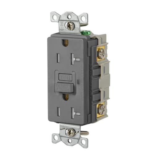 Hubbell Wiring Device - HWDK GFRTR20GRY 20A 125VAC COMM TR