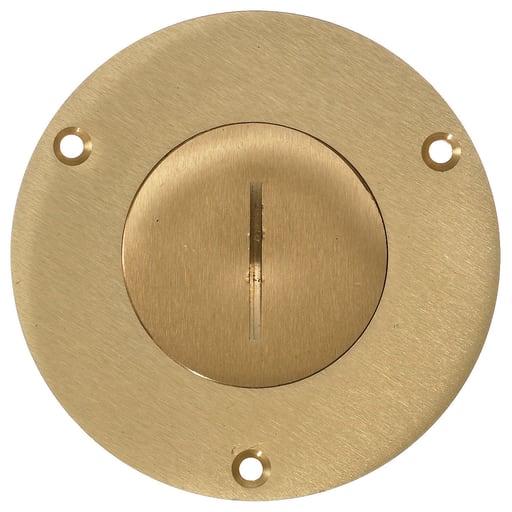 Hubbell Wiring Device - Hubbell S3325 2-1/8 Inch Brass Round Single Receptacle Floor Box Cover