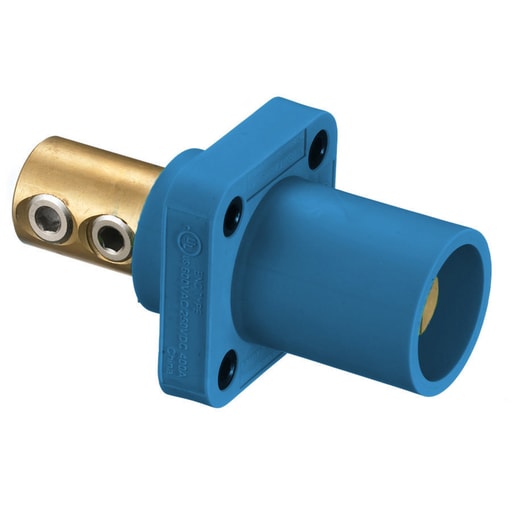 Hubbell Wiring Device - Hubbell HBLMRBL Single Pole, 300/400A Male Receptacle, SCRW, BL