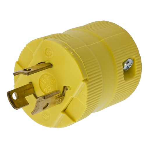 Hubbell Wiring Device - HWDK HBL4573VY LKG VAL PLUG, 15A 25