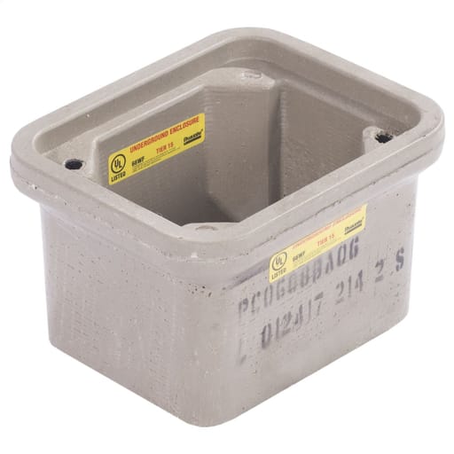 Quazite - Quazite PC1730BA12 17 x 30 x 12 Inch Gray Polymer Concrete 5-Tier Rectangular Stackable Box
