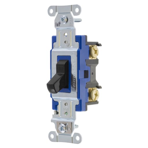 Hubbell Wiring Device - Hubbell 1201BK SWITCH, HUBPRO, 1-POLE, 15A 120/277V, BK