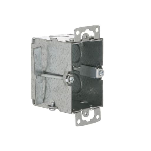 Raco Manufacturing - Raco 509 3" x 2" Steel Switch Box, 2-1/2" Deep, Gangable, 1/2" End Knockouts, Old Work Clips