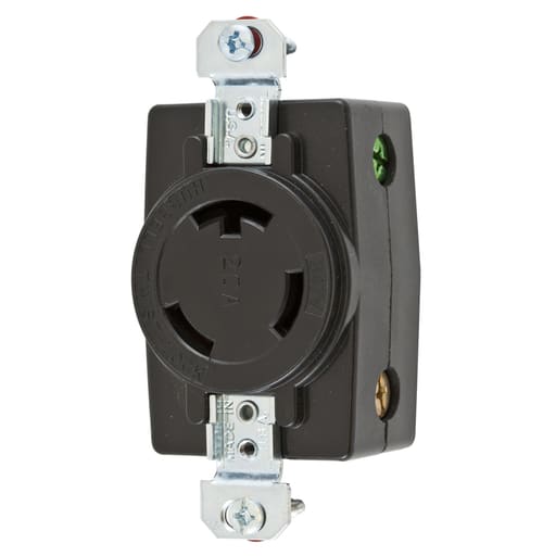 Hubbell Wiring Device - HWDK HBL3720 LKG RCPT, 20A 2P3W, 34