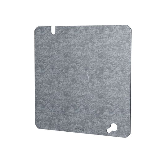 Raco Manufacturing - Raco 833 4-11/16" Square Box Cover, Flat 1/2" Knockout in Center