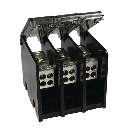Burndy - Burndy BDBLHC245003 Terminal block covers, AWG 4 - 500 kcmil (Run), AWG 6 - 4/0 (Tap), Power Distribution Block