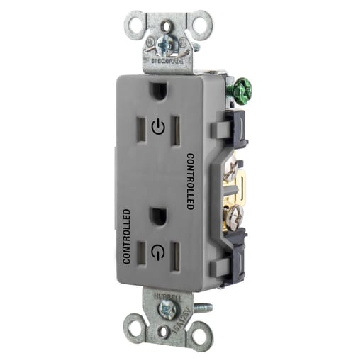 Hubbell Wiring Device - HWDK DR15C2GRY 2/2 CONTROLLED 15A 1