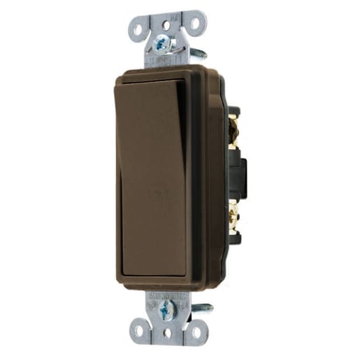 Hubbell Wiring Device - Hubbell DS315 SWITCH, DECO SER, 3W, 15A 120/277V, BR