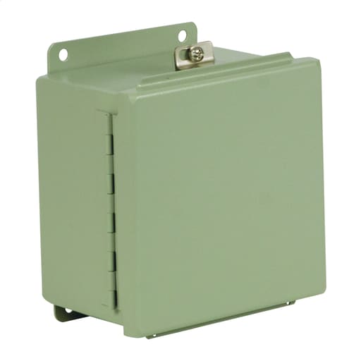 Wiegmann - Wiegmann BN4100806CH 8 x 10 x 6 Inch Gray Steel NEMA 4/4X/12/13 1-Door Metallic Enclosure