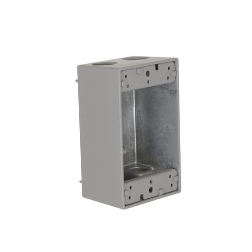 Raco Manufacturing - Raco 5322-0 Single Gang Weatherproof Box, (5) 1/2" Outlets